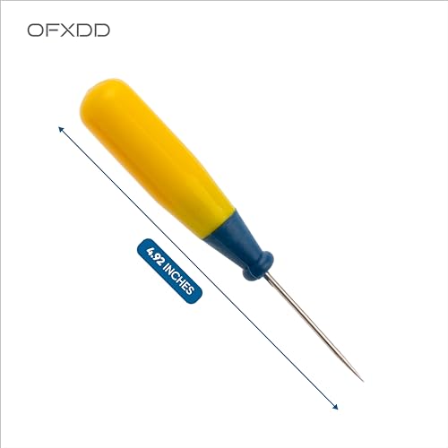 Drill Scratch Awl with Plastic Handle for Leather Working - Pack of 3 - Dart Carpenter Awls for Paper Work Scribe