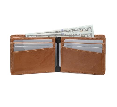 Lanyani Minimalist Fabric Wallet Bifold RFID Blocking - color: B-Brown