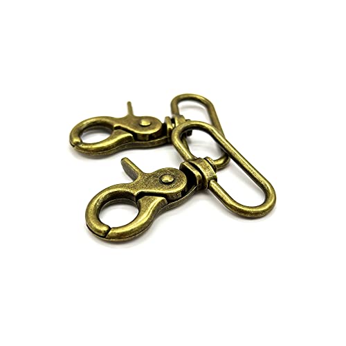 1-1/2 inch Swivel Lobster Clasp Metal for Purses Bag Hardware | 10pcs 1.5 inch Swivel Hooks for Backpack Crossbody Bag Handbag Webbing Dog Collars Lanyard Strap Craft Making Antique Bronze - color: 1.5" Antique Bronze