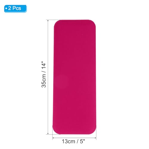 PATIKIL Felt Base Shaper 14x5 Inch, 2Pcs Bag Bottom Shaper Pad Purse Liner Board Insert Arc Corner for Handbags Tote Crossbody Bag Backpack, Fuchsia - color: Fuchsia, size: 14x5 Inch