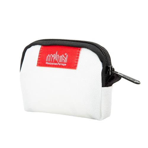 Manhattan Portage CORDURA® Coin Purse With Zipper Closure Pouch Eclectic Colors Credit Card ID Card Jewelry Keys Water Resistant Gift Everyday Carry - color: White