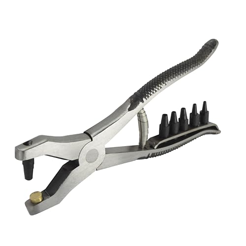 SE 8.75-Inch Stainless Steel Leather Punch Pliers with Replaceable Screws - Model 7926LP