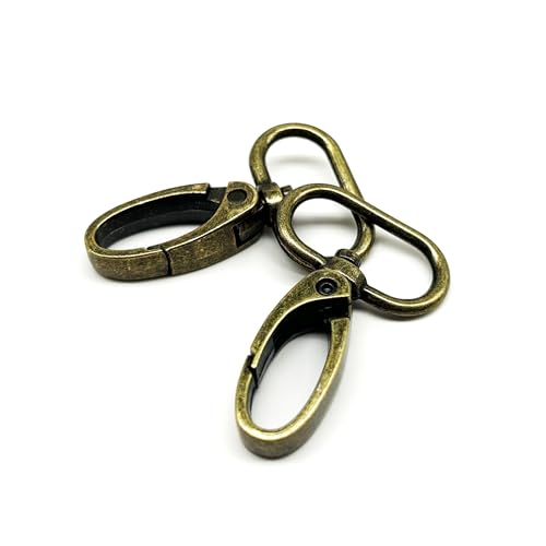 Swivel Lobster Clasps 1 inch 40pcs for Purses Bag Antique Bronze | 1" Metal Swivel Snap Hooks for Handbag Luggage Crossbody bag Hardware Webbing Dog Collars Keychain Lanyard Strap Craft Making - color: ANTIQUE BRONZE, size: 1 inch