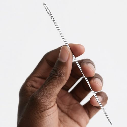 4''/5''/6''/7''/8'' inch, 25 Pcs & 5 Sizes, Extra Long Sewing Needles for Crafts, Hand Sewing Needles, Upholstery Needles, Doll Needles, Quilting Needles Large Eye with 4 Needle Threaders - color: 25 pack