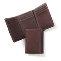 Premium Mahogany Men's Trifold Wallet - Full Grain Leather - Premium Mahogany - color: Premium Mahogany, size: Wallet
