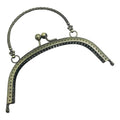 Purse Clasp Frame, Semicircle Metal Coin Bag Kiss Clasp Lock with Handle, for DIY Craft, Purse Making Tailor Sewer 16.5cm (Bronze) J005 - color: Bronze
