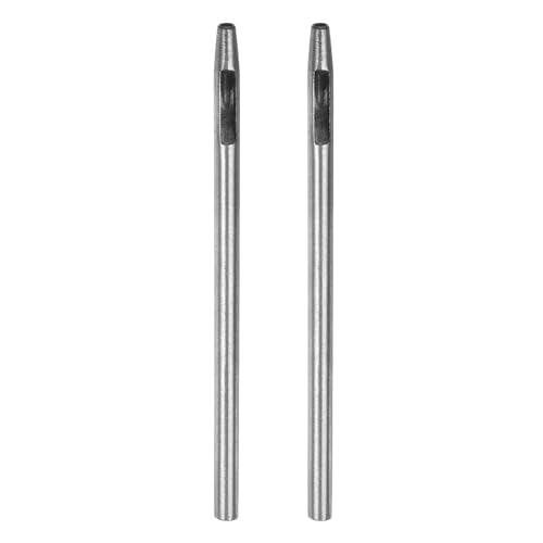 HARFINGTON 2pcs Hollow Punch for Leather 2.5mm Round Hole Punch Tool for Belt Puncher Carbon Steel Single Punch for Watch Belt Cut Leather Craft Rubber Paper Fabric Plastic Soft Material - size: 2.5mm