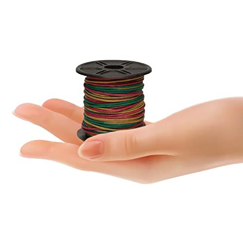 The Beadsmith Leather Cord – Gypsy Dyed Kinte – 1mm Spool – 25 Yards/22.86 Meters – Indian Leather Thong Ideal for Braiding, Beading, Necklaces, Fine Lacing, Hair Accessories & DIY Jewelry Making - size: 1mm, style: Gypsy Dyed Kinte – 25 Yards