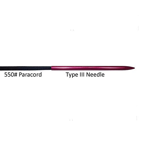 (5 Pack) of 3 1/2" Red Tapered Tip 550 Type III Paracord FID, Lacing, Stitching Needles - color: Red, size: 5 Pack