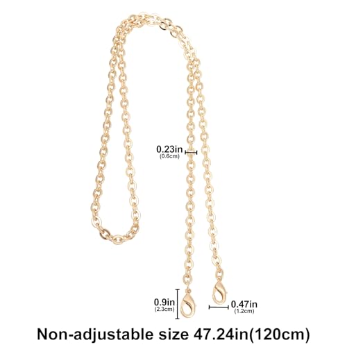 Bag Chain Strap for Handbag Replacement,Gold Purse Chain Accessories Shoulder Straps Crossbody - color: Style-1-120cm