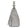 Antik Kraft Tasha Crossbody Sling | Vegan Leather Crossbody Bag for Women with 16-20" Strap | Sling Bags for Women - color: Grey