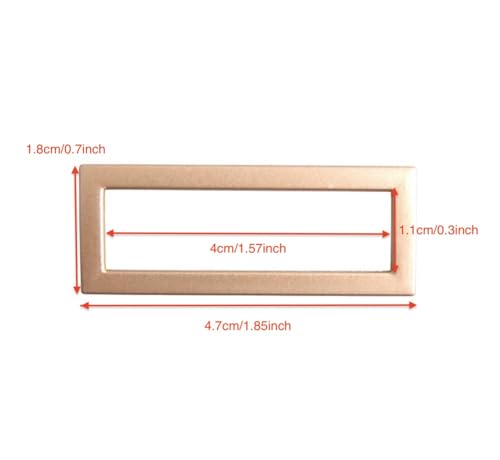 10pcs Zinc Alloy Flat Rectangle Ring Buckles Webbing Square Buckle for DIY Craft
