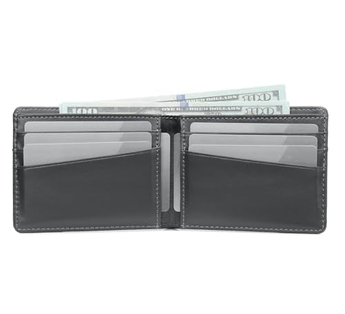 Lanyani Minimalist Fabric Wallet Bifold RFID Blocking - color: C-Grey
