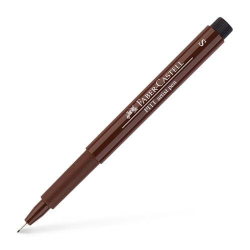 Faber-Castell Art & Graphic Pitt Artist Pen Fineliner India Ink Pen, Dark Sepia, Dark Sepia, For Art, Craft, Drawing, Sketching, Home, School, University, Colouring - color: Dark Sepia