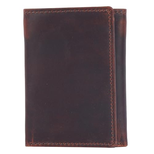 Trifold Wallet for Men – Full Grain Leather, Handcrafted RFID Blocking Wallet, Slim Trifold Design, Classic Men's Leather Wallet, Gift for Him - style: Trifold