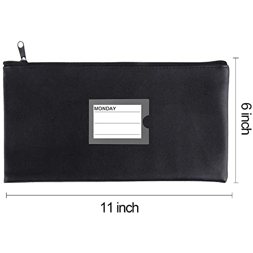 ZHONGZHOU Zipper Bank Bags ,4 Pack Money Pouch Bank Deposit Bag PU Leather Cash and Coin Pouch bank envelopes with zipper (KC-Color) - color: KC-Color