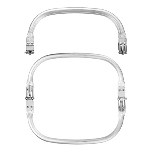 TIXIPEM 7.5IN Metal Purse Frame [2PCS] - Arc Rectangle Frame Kiss Lock Clasp Use for DIY Purse Handle Making Supplies & Sewing Bag Clutch Crafts - [Silver Tone] Bag Hardware Replacements - color: Silver Tone, size: 7.5IN