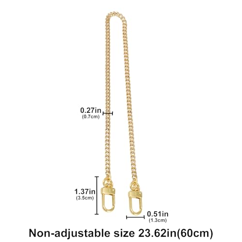 Bag Chain Strap for Handbag Replacement,Gold Purse Chain Accessories Shoulder Straps Crossbody - color: Style-2-60cm