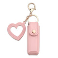 Sisadodo Lip Oil Lipstick Case with Mirror Lip Oil Lipstick Holder Key Chain for Car Keys Keychains Lipstick Organizer Case - color: Pink