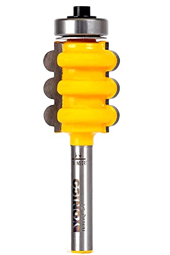 YONICO Furniture Molding and Trim Router Bits 1/4-Inch Flutes Triple Flute 1/4-Inch Shank 16161q - style: 1/4" Triple Flute - 1/4" Shank