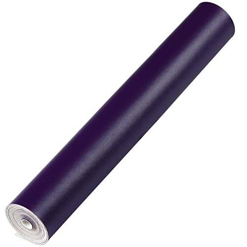 Smooth Solid Color Faux Leather Sheets Roll 12"X53" (30cmX135cm),Very Suitable for Making Crafts, Leather Earrings, Bows,Sewing (Purple) - color: Purple