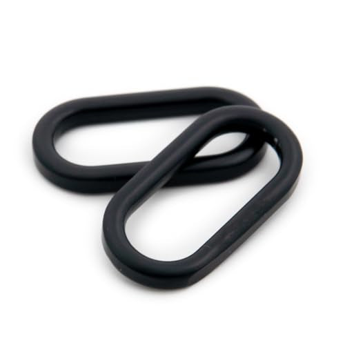 Rectangle Rings Buckle, 10 PCS Metal Rectangular Buckle Loop for Bag Belt Strap (Black,1") - color: Black, size: 1"