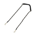 UXCell Leather Iron Flat Chain Strap Handbag Handles, Black Gold Chain - color: Black, Gold, size: 47"