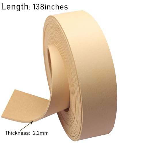 Picheng Faux Leather Strap for Crafts: 1 Inch Wide 138" Long Leather Strips - color: Apricot, size: 1 Inch