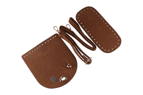 zaoalife PU Leather Backpack Making Kits,PU Leather Bag Knitting Set, Leather Bag Bottom,Shoulder Strap,Flap Cover,Bag Twist Lock,for DIY Bag Making