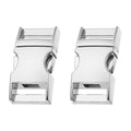 HARFINGTON Metal Quick Side Release Buckles Zinc Adjustable Quick Release Buckle Replacement Snaps Clips Clasps - color: Silver, size: 5/8"(16.2mm)