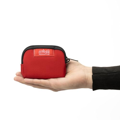 Manhattan Portage CORDURA® Coin Purse With Zipper Closure Pouch Eclectic Colors Credit Card ID Card Jewelry Keys Water Resistant Gift Everyday Carry - color: Red