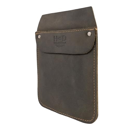Hide & Drink, Work Pocket Organizer for Tools/Pens, Jeans Back Pocket Quick Grab Carry Job Tools, Office & Work Essentials, Full Grain Leather, Handmade - color: Dark Jade