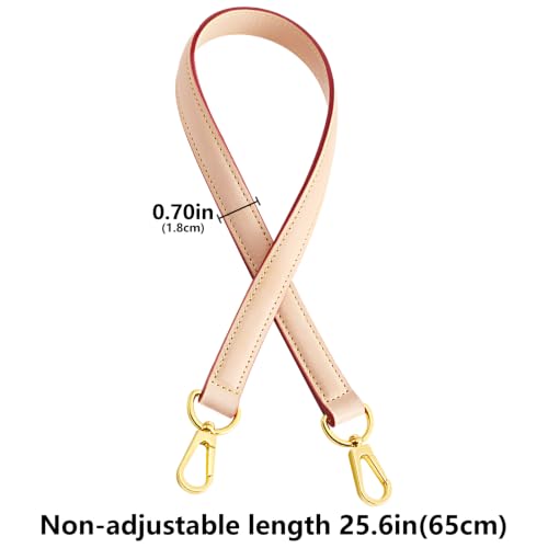 jiesinlov Vachetta Leather Replacement Straps Purse Shoulder Strap Accessories for Graceful Tote Hobo Speedy25 30 Alma And Dauphine pochette neno Bags (Wild0.7in,L25.6in-Apricot) - color: W0.7in&l25.6in-apricot