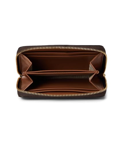 Michael Kors Jet Set Small Zip Around Card Case, Gold-Tone Hardware/Brown/Acorn - color: Gold-tone Hardware/Brown/Acorn