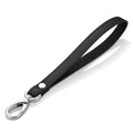 Genuine Leather Wristlet Strap - Universal Hand Lanyard Replacement - color: Silver - Black