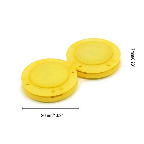 41L Magnetic Coat Buttons 26mm/1” Invisible Hidden Sewing Button Nylon with Magnets Inside for Coat Jacket Suitcase Bag Windbreaker Pajamas (26mm, Yellow) - color: Yellow