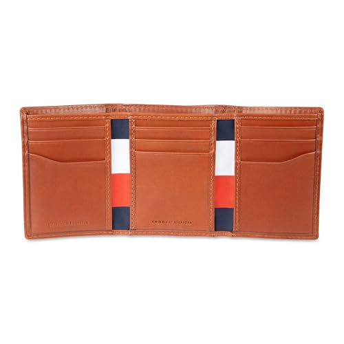 Tommy Hilfiger Men's Trifold Wallet - color: Cognac