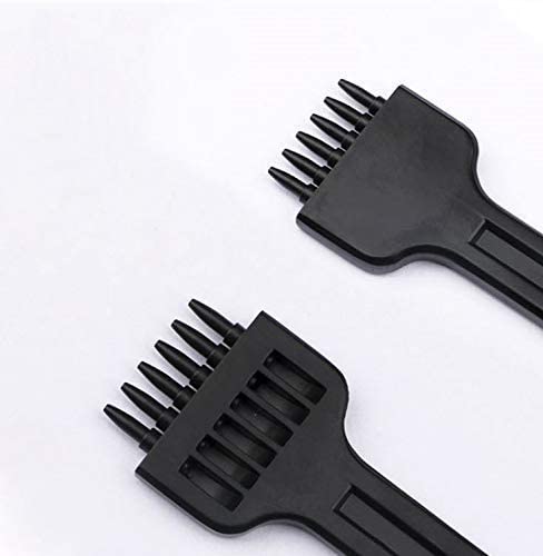 4mm 2/4/6 Claw Tooth Leather Stitching Chisels Round Hole Punching Tool Set for DIY Leather Craft - size: 4mm2+4+6