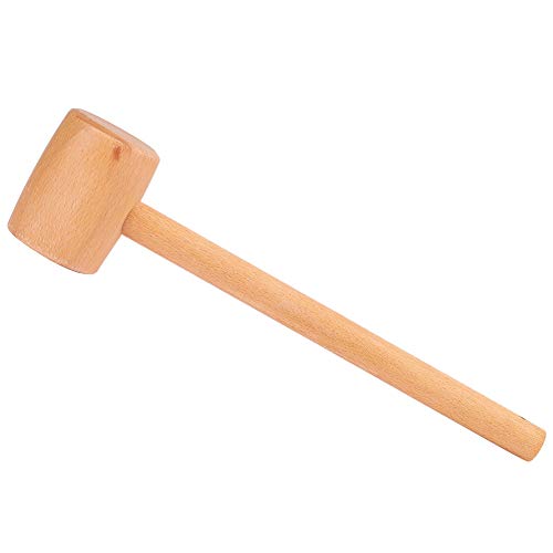 Diydeg Beech Wood Mallet, High Hardness, Damage-free Striking, Ideal for Woodworking, Leather Craft, Printing Leather Crafts, 11.6x2.8x2.0 inches