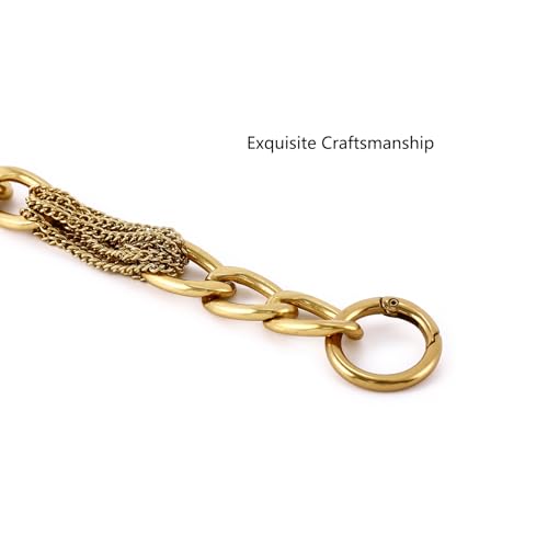 Yichain Classy Metal Tassels Bag Chains Purse Handles Shoulder Strap Replacement Charms Accessories (Antique Gold Small 17'') - color: Antique Gold Small 17''