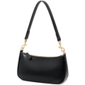 KKXIU Small Black Purse for Women, Cute Mini Shoulder Bag Zipper Closure | 2 Removable Straps, Retro Underarm Bags, Classic Crossbody Bag, Handbag for Women - color: Black
