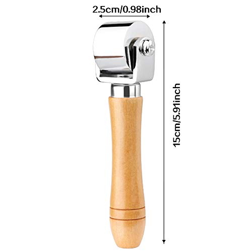 QMNNMA Seam Roller for Quilting, 25mm Leather Press Edge Roller | Seam Roller for Sewing, Leather Edge Creaser and Smoother, Leather Glue Laminating Roller Iron Roll - size: S
