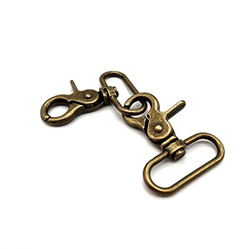 1-1/2 inch Swivel Lobster Clasp Metal for Purses Bag Hardware | 10pcs 1.5 inch Swivel Hooks for Backpack Crossbody Bag Handbag Webbing Dog Collars Lanyard Strap Craft Making Antique Bronze - color: 1.5" Antique Bronze