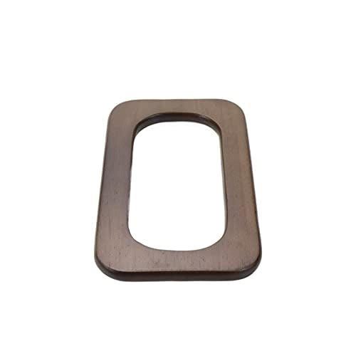 KUMGROT 2 Pcs Wooden Handbag Handle, Bag Handle Replacement, Dark Brown - color: Log Color