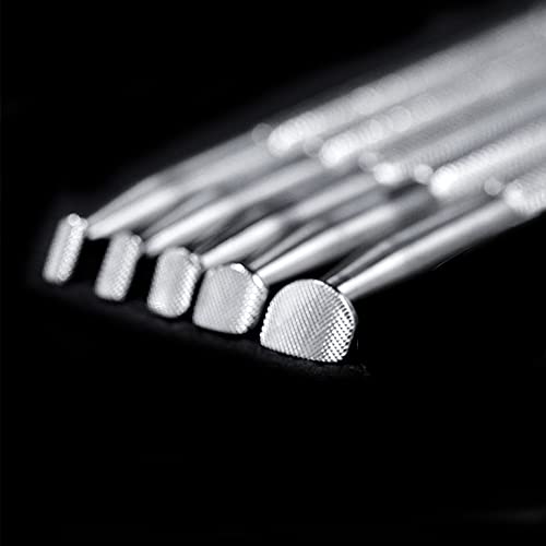 Singring Leather Stamping Tool Beveling Set 5Pcs Undercut Checkered Stamps Stainless Steel Carving DIY LeatherCrafts Kit (Checkered Beveler)