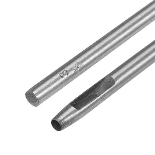 HARFINGTON 2pcs Hollow Punch for Leather 3.5mm Round Hole Punch Tool for Belt Puncher Carbon Steel Single Punch for Watch Belt Cut Leather Craft Rubber Paper Fabric Plastic Soft Material - size: 3.5mm