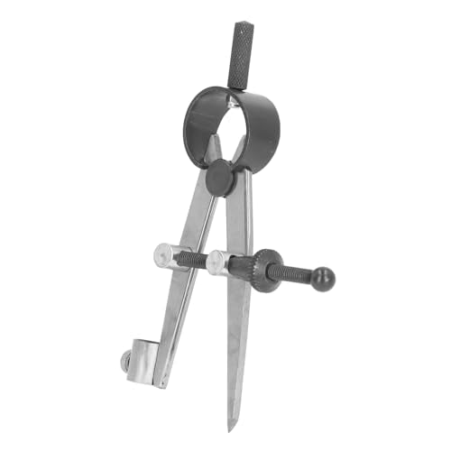 Generic Wing Divider 4.92 Inch Carbon Steel Compass with Pencil Holder for Woodworking Leather Metalworking Mathematical Drawing