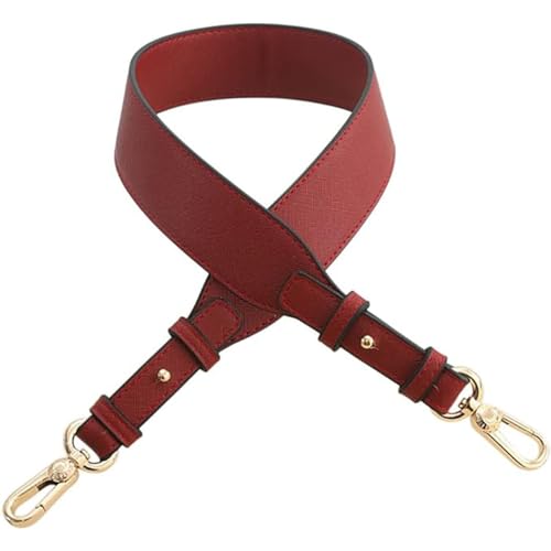 Leather Crossbody Shoulder Bag Replacement Strap - Faux Leather Adjustable Purse Strap for Handbag (Gunblack Clasp, Red) - color: Red, size: Gunblack Clasp