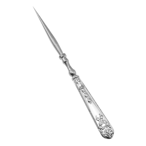 yyangz Vintage Patterned Awl Silver Handmade DIY Sewing Tool Accessories Punching Awl Sewing Needle for Repairing Canvas Leather Soles Handbags