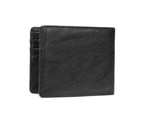Lanyani Minimalist Fabric Wallet Bifold RFID Blocking - color: B-Black